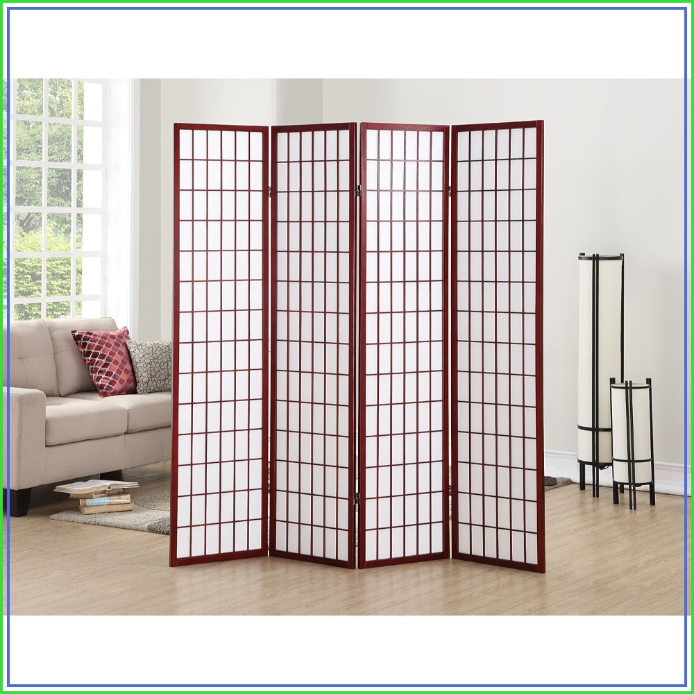 オリエンタル ショージ 4パネルスクリーン ルームディバイダ - Shoji Screen Divider のレビューと価格