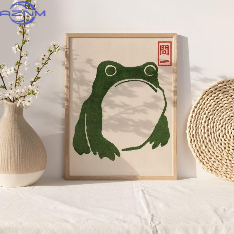 AZNM 日本の松本五穂浮世絵カエルキャンバス絵画ヴィンテー - Japanese Living Lifestyle のレビューと価格