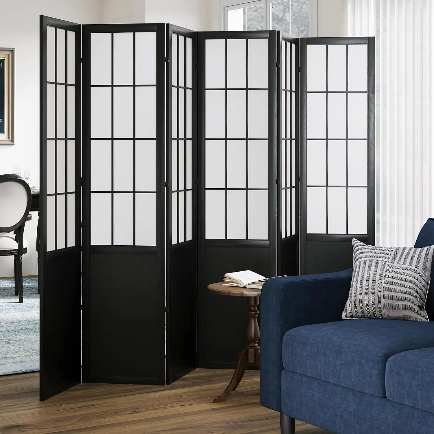 5.6フィートの間仕切り・折りたたみ式ポータブルパーティショ - Shoji Screen Divider のレビューと価格