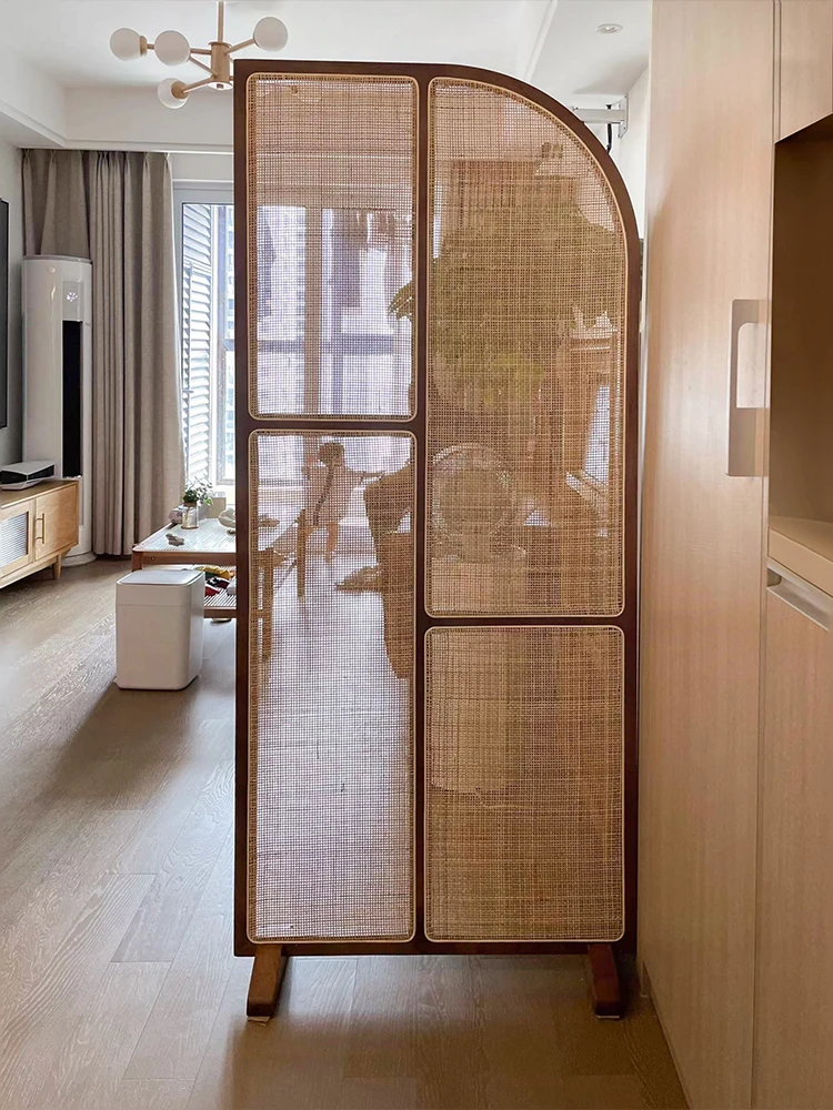 籐のレトロな無垢材のスクリーン,日本のカバー,玄関,居間,寝 - Shoji Screen Divider のレビューと価格