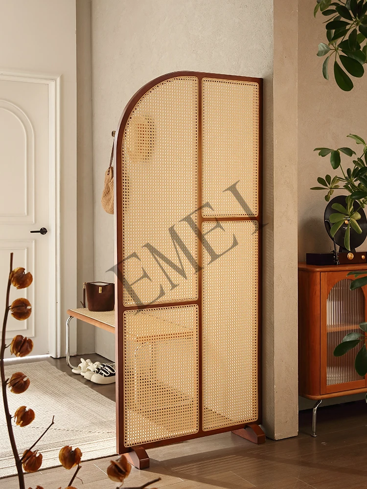 籐のレトロな無垢材のスクリーン,日本のカバー,玄関,居間,寝 - Shoji Screen Divider のレビューと価格