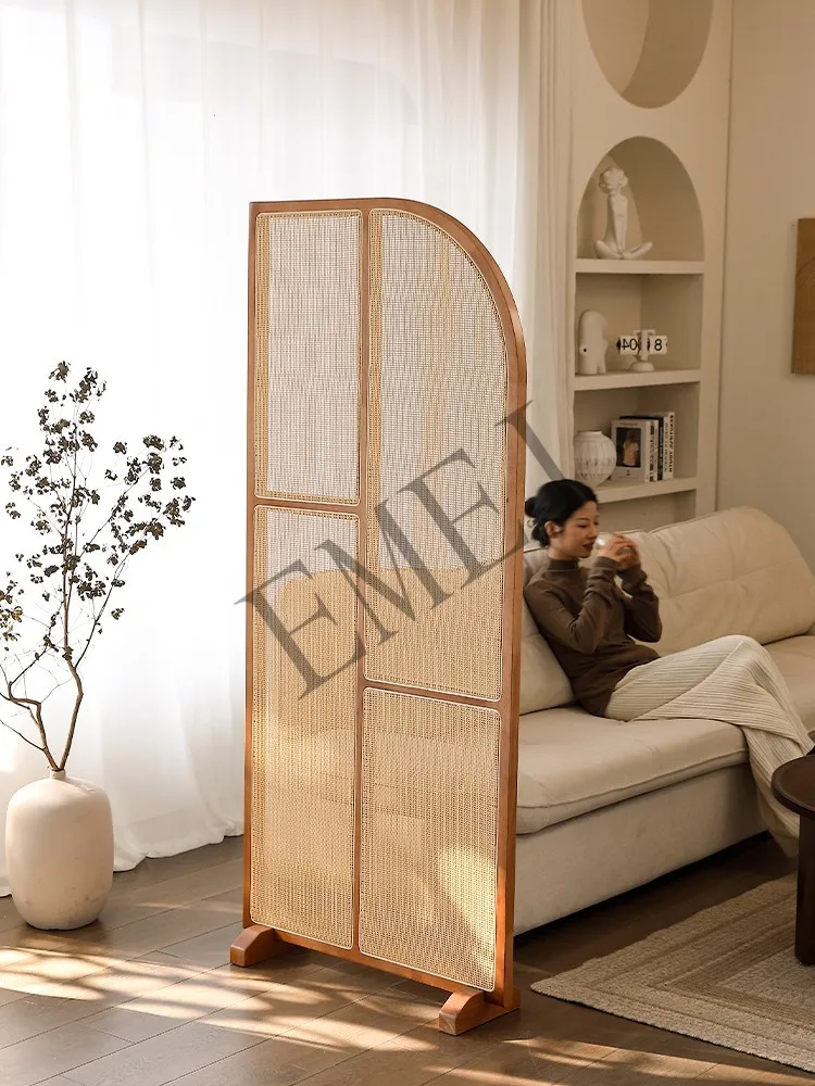 籐のレトロな無垢材のスクリーン,日本のカバー,玄関,居間,寝 - Shoji Screen Divider のレビューと価格