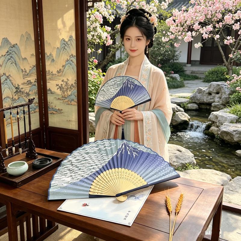 浮世絵波竹折りたたみ扇子手持ち扇子ヴィンテージ折りたたみ扇子 - Fan Sensu Folding のレビューと価格