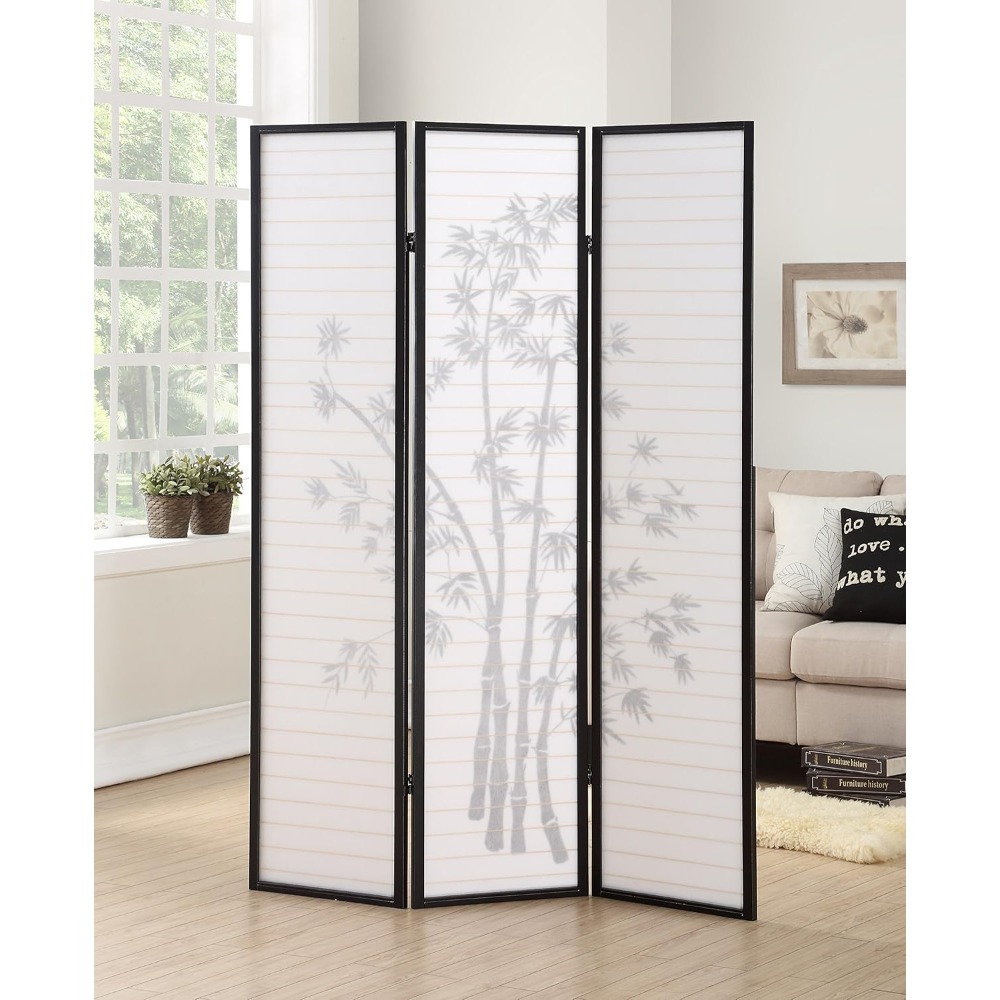 3パネル式オリエンタル障子屏風プライバシースクリーン折りたた - Shoji Screen Divider のレビューと価格