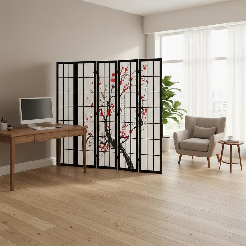 日本の障子スクリーン6枚パネル、家庭、オフィス、レストラン、 - Shoji Screen Divider のレビューと価格